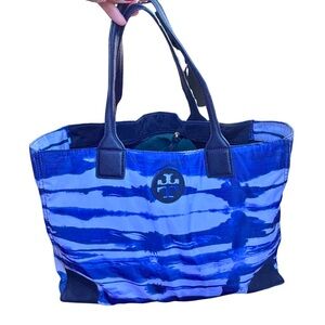 Tory Burch Navy Tie-Dye Tote